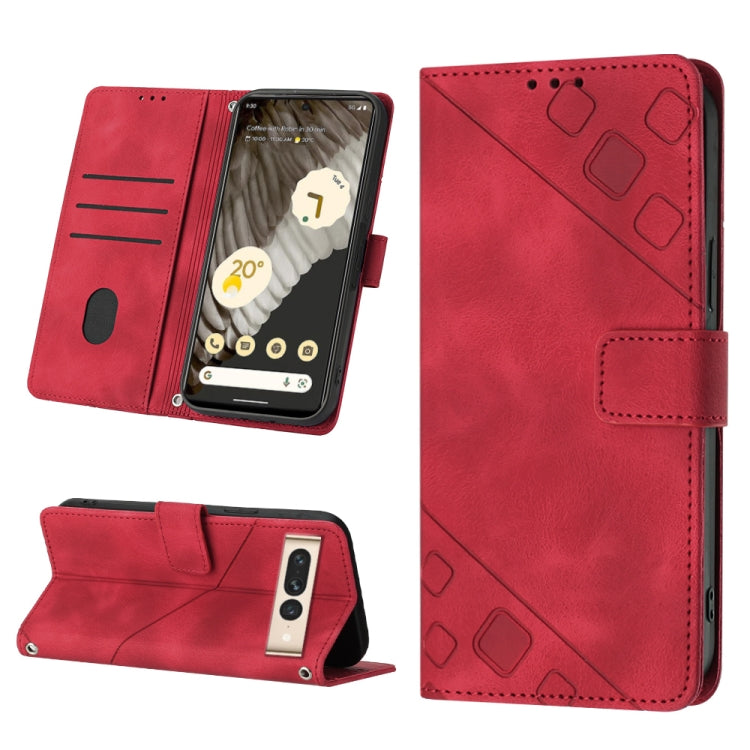 Custodia per telefono in pelle goffrata effetto pelle, For Google Pixel 7 Pro, For Google Pixel 7a