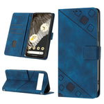 Custodia per telefono in pelle goffrata effetto pelle, For Google Pixel 7 Pro, For Google Pixel 7a