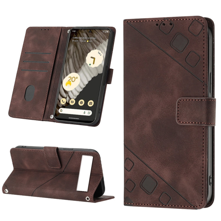Custodia per telefono in pelle goffrata effetto pelle, For Google Pixel 7 Pro, For Google Pixel 7a