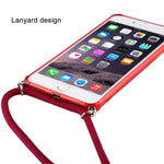 Custodia TPU trasparente con cordino per iPhone