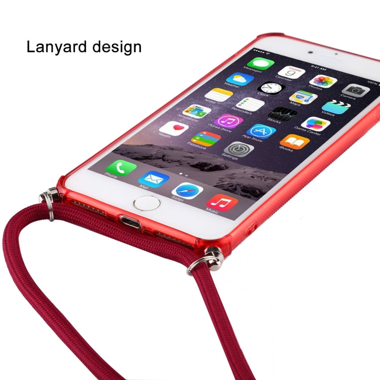 Custodia TPU trasparente con cordino per iPhone