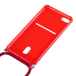 Custodia TPU trasparente con cordino per iPhone