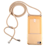 Custodia TPU trasparente con cordino per iPhone