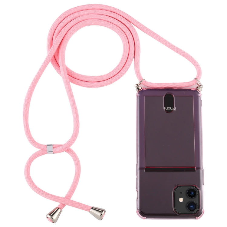 Custodia TPU trasparente con cordino per iPhone