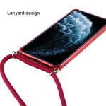 Custodia TPU trasparente con cordino per iPhone