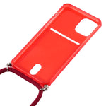 Custodia TPU trasparente con cordino per iPhone