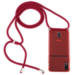 Custodia TPU trasparente con cordino per iPhone