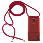 Custodia TPU trasparente con cordino per iPhone