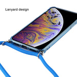 Custodia TPU trasparente con cordino per iPhone XS Max