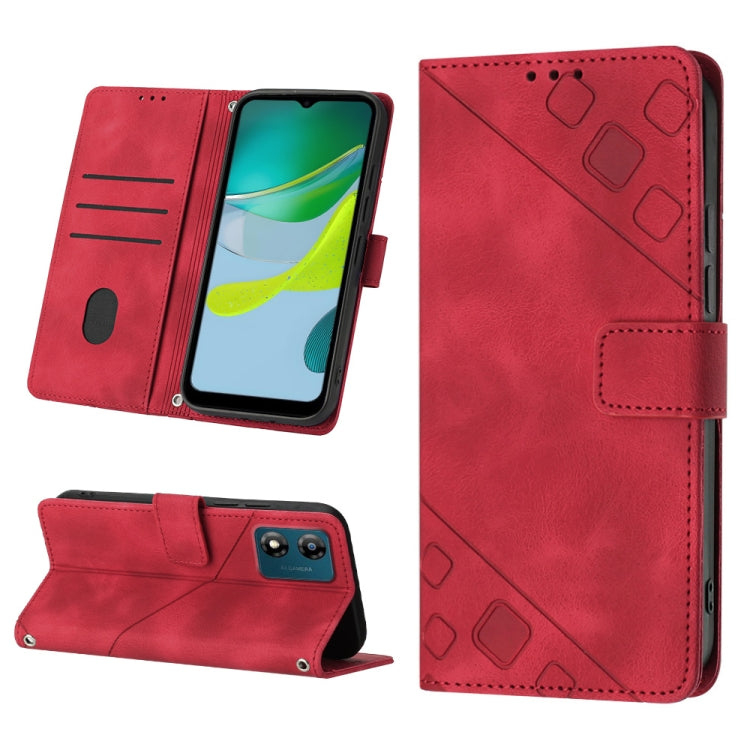 Custodia per telefono in pelle goffrata effetto pelle, For Motorola Moto E13, For Motorola Edge+ 2023, For Motorola Moto G 5G 2023, For Motorola Moto G53 5G