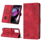 Custodia per telefono in pelle goffrata effetto pelle, For Motorola Moto E13, For Motorola Edge+ 2023, For Motorola Moto G 5G 2023, For Motorola Moto G53 5G