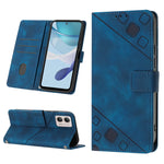 Custodia per telefono in pelle goffrata effetto pelle, For Motorola Moto E13, For Motorola Edge+ 2023, For Motorola Moto G 5G 2023, For Motorola Moto G53 5G