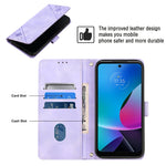 Custodia per telefono in pelle goffrata effetto pelle, For Motorola Moto G Play 2023, For Motorola Moto G72
