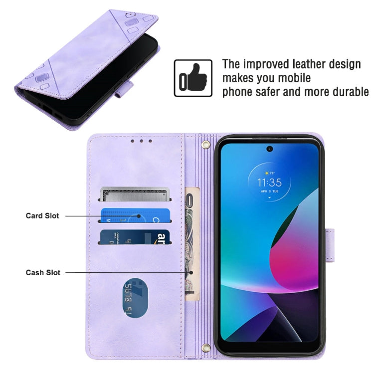 Custodia per telefono in pelle goffrata effetto pelle, For Motorola Moto G Play 2023, For Motorola Moto G72