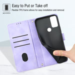 Custodia per telefono in pelle goffrata effetto pelle, For Motorola Moto G Play 2023, For Motorola Moto G72