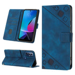 Custodia per telefono in pelle goffrata effetto pelle, For Motorola Moto G Play 2023, For Motorola Moto G72