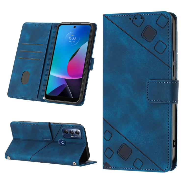 Custodia per telefono in pelle goffrata effetto pelle, For Motorola Moto G Play 2023, For Motorola Moto G72