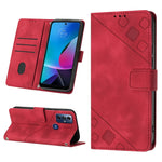 Custodia per telefono in pelle goffrata effetto pelle, For Motorola Moto G Play 2023, For Motorola Moto G72