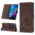 Custodia per telefono in pelle goffrata effetto pelle, For Motorola Moto G Play 2023, For Motorola Moto G72