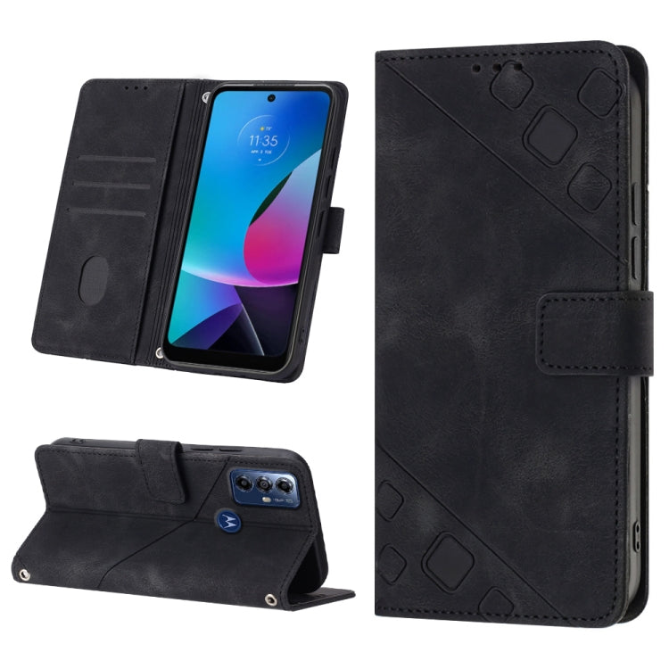 Custodia per telefono in pelle goffrata effetto pelle, For Motorola Moto G Play 2023, For Motorola Moto G72