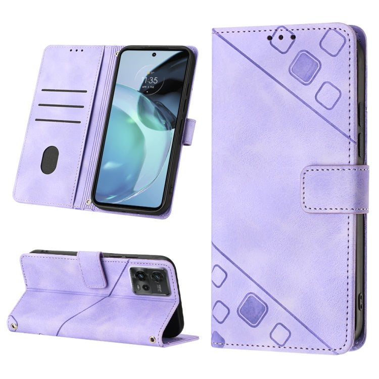 Custodia per telefono in pelle goffrata effetto pelle, For Motorola Moto G Play 2023, For Motorola Moto G72