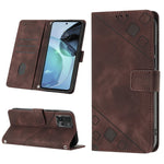 Custodia per telefono in pelle goffrata effetto pelle, For Motorola Moto G Play 2023, For Motorola Moto G72