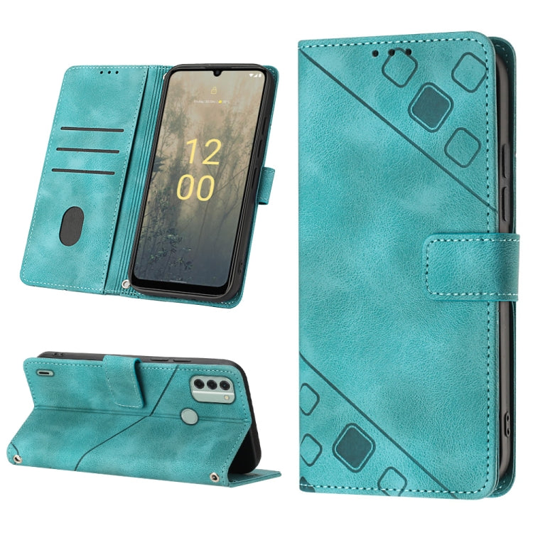 Custodia per telefono in pelle goffrata effetto pelle, For Nokia C31, For Nokia C100, For Nokia C200, For Nokia G21 / G11