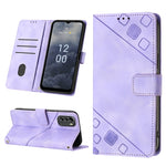 Custodia per telefono in pelle goffrata effetto pelle, For Nokia G60, For Nokia G100, For Nokia G400, For Nokia X30
