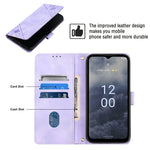 Custodia per telefono in pelle goffrata effetto pelle, For Nokia G60, For Nokia G100, For Nokia G400, For Nokia X30