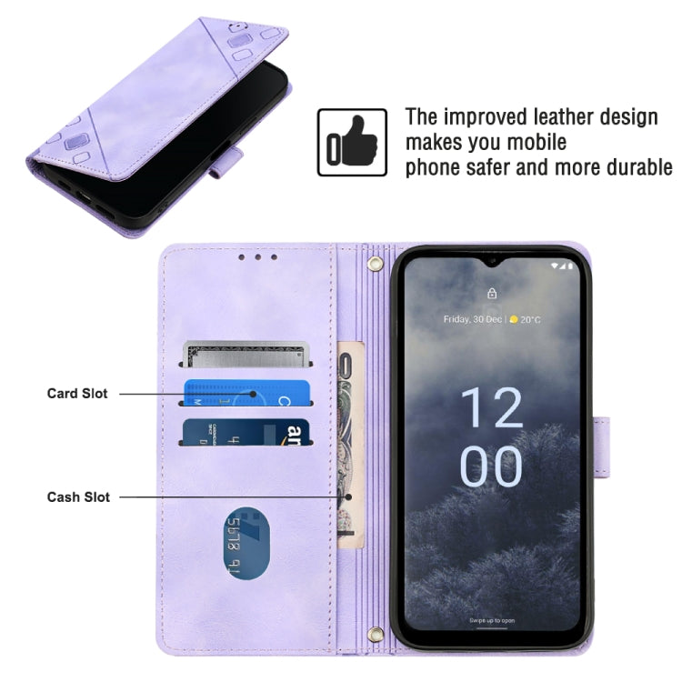 Custodia per telefono in pelle goffrata effetto pelle, For Nokia G60, For Nokia G100, For Nokia G400, For Nokia X30