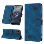 Custodia per telefono in pelle goffrata effetto pelle, For Nokia G60, For Nokia G100, For Nokia G400, For Nokia X30