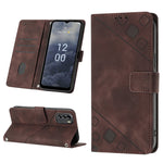 Custodia per telefono in pelle goffrata effetto pelle, For Nokia G60, For Nokia G100, For Nokia G400, For Nokia X30