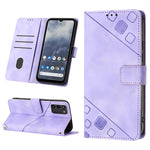 Custodia per telefono in pelle goffrata effetto pelle, For Nokia G60, For Nokia G100, For Nokia G400, For Nokia X30
