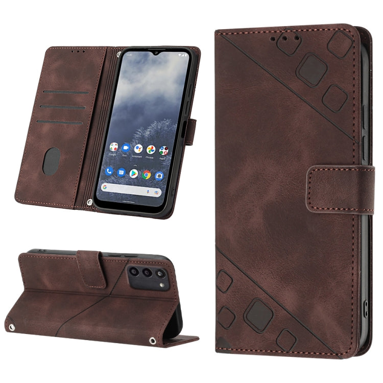 Custodia per telefono in pelle goffrata effetto pelle, For Nokia G60, For Nokia G100, For Nokia G400, For Nokia X30