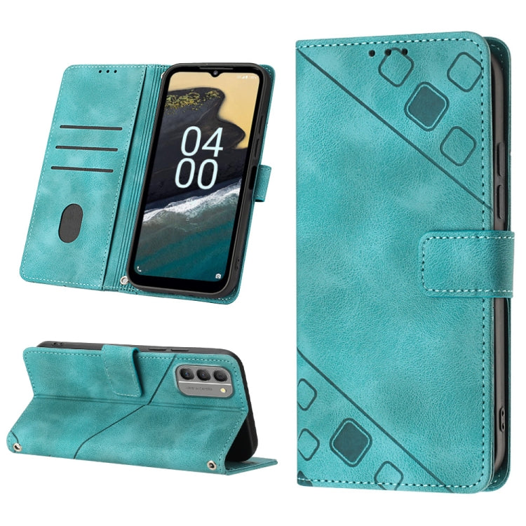 Custodia per telefono in pelle goffrata effetto pelle, For Nokia G60, For Nokia G100, For Nokia G400, For Nokia X30