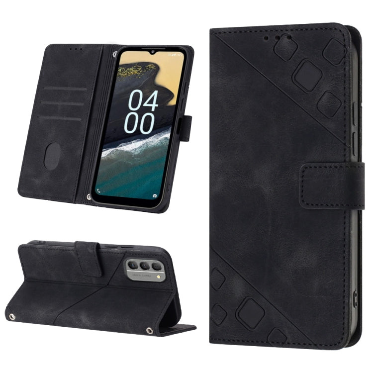 Custodia per telefono in pelle goffrata effetto pelle, For Nokia G60, For Nokia G100, For Nokia G400, For Nokia X30