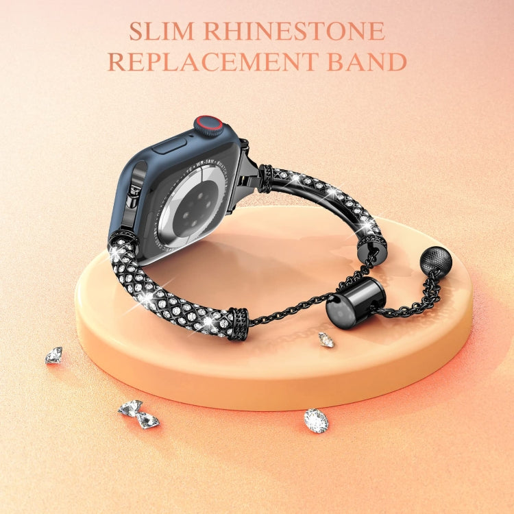 Cinturino metallo con diamanti per Apple Watch 40-45mm
