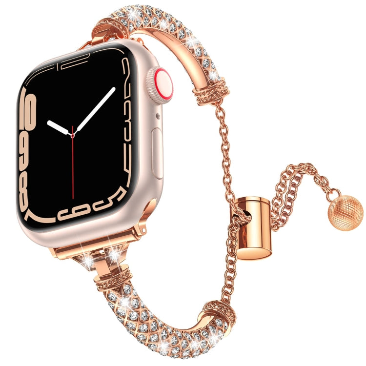 Cinturino metallo con diamanti per Apple Watch 40-45mm