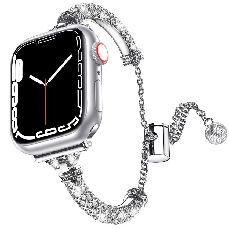 Cinturino metallo con diamanti per Apple Watch 40-45mm