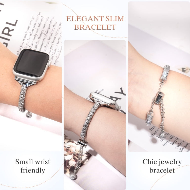 Cinturino metallo con diamanti per Apple Watch 40-45mm