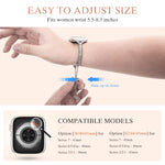 Cinturino metallo con diamanti per Apple Watch 40-45mm
