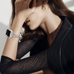 Cinturino metallo con diamanti per Apple Watch 40-45mm