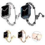 Cinturino metallo con diamanti per Apple Watch 40-45mm