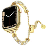 Cinturino metallo con diamanti per Apple Watch 40-45mm