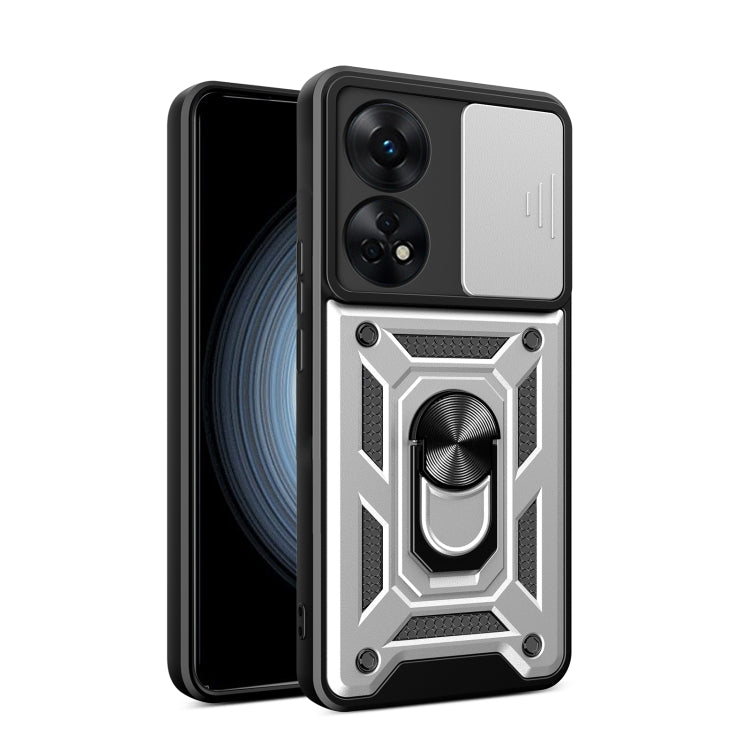 Custodia per telefono con design a copertura della fotocamera scorrevole, For OPPO Reno8 T 4G, For Tecno Camon 18 / 18 P, For Tecno Pova 4