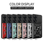 Custodia per telefono con design a copertura della fotocamera scorrevole, For OPPO Reno8 T 4G, For Tecno Camon 18 / 18 P, For Tecno Pova 4