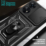 Custodia per telefono con design a copertura della fotocamera scorrevole, For OPPO Reno8 T 4G, For Tecno Camon 18 / 18 P, For Tecno Pova 4