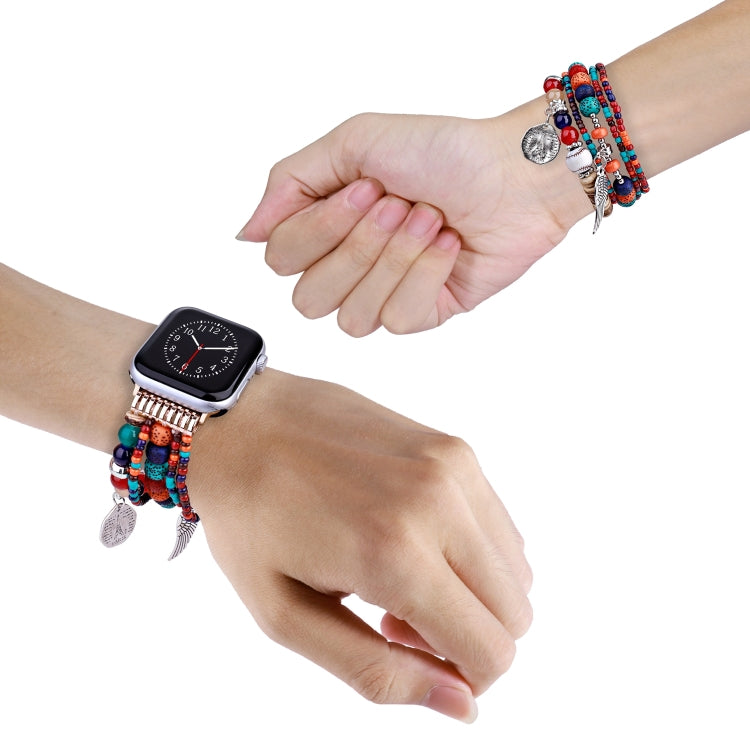 Cinturino per orologio con bracciale Posey Wings con perline, For Apple Watch Series 8&7 45mm / SE 2&6&SE&5&4 44mm, For Apple Watch Series 8&7 41mm / SE 2&6&SE&5&4 40mm