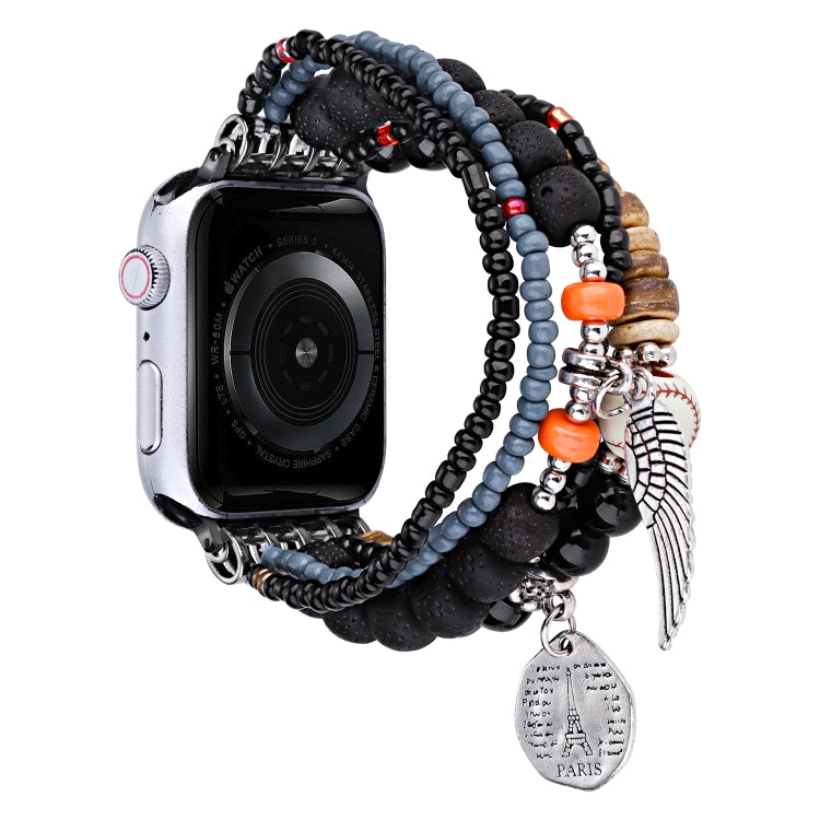 Cinturino per orologio con bracciale Posey Wings con perline, For Apple Watch Series 8&7 45mm / SE 2&6&SE&5&4 44mm, For Apple Watch Series 8&7 41mm / SE 2&6&SE&5&4 40mm