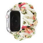 Cinturino per anello per capelli in stoffa con motivo a fiori scozzesi, For Apple Watch Series 8&7 41mm / SE 2&6&SE&5&4 40mm / 3&2&1 38mm, For Apple Watch Ultra 49mm / Series 8&7 45mm / SE 2&6&SE&5&4 44mm / 3&2&1 42mm                                   ...